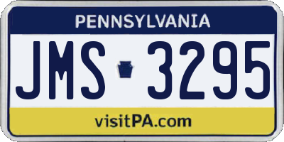PA license plate JMS3295