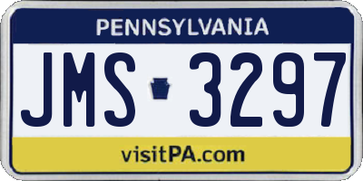 PA license plate JMS3297