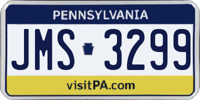 PA license plate JMS3299
