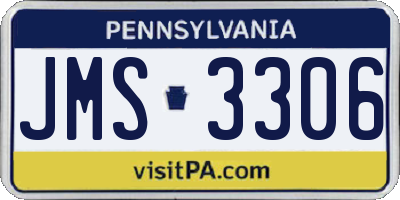 PA license plate JMS3306