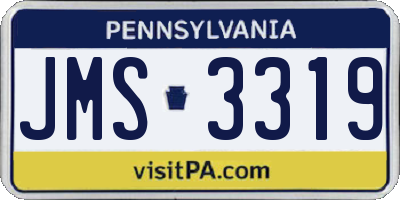 PA license plate JMS3319