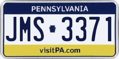 PA license plate JMS3371