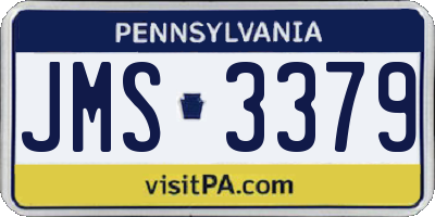 PA license plate JMS3379