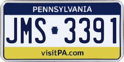 PA license plate JMS3391