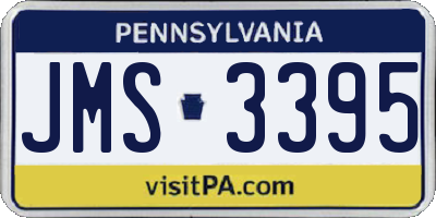 PA license plate JMS3395