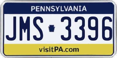 PA license plate JMS3396