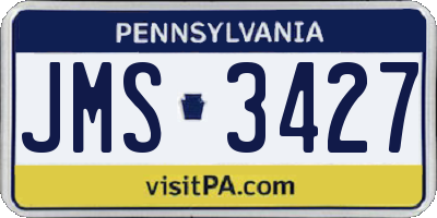 PA license plate JMS3427