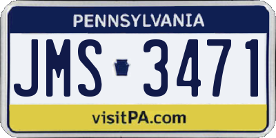PA license plate JMS3471