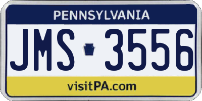 PA license plate JMS3556