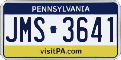 PA license plate JMS3641