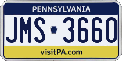 PA license plate JMS3660