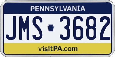 PA license plate JMS3682