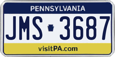 PA license plate JMS3687