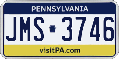 PA license plate JMS3746
