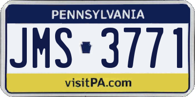 PA license plate JMS3771