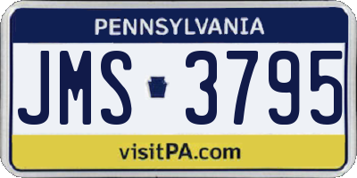 PA license plate JMS3795