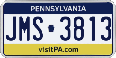 PA license plate JMS3813