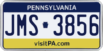 PA license plate JMS3856