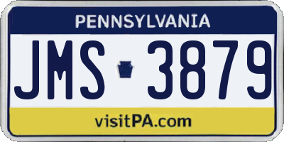 PA license plate JMS3879