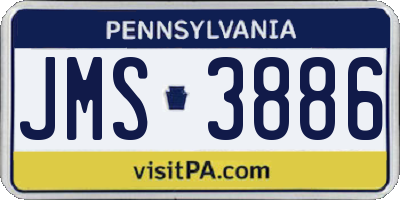 PA license plate JMS3886