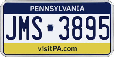 PA license plate JMS3895