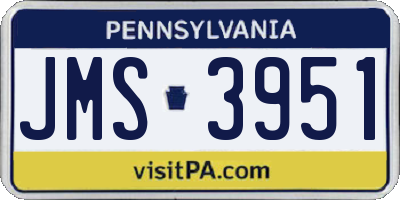 PA license plate JMS3951