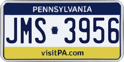 PA license plate JMS3956