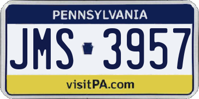 PA license plate JMS3957