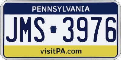 PA license plate JMS3976