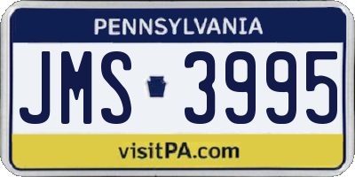PA license plate JMS3995