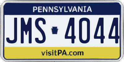 PA license plate JMS4044