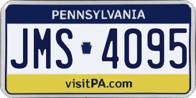 PA license plate JMS4095