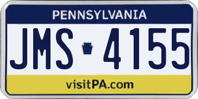 PA license plate JMS4155