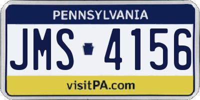 PA license plate JMS4156
