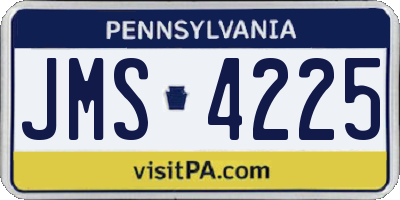 PA license plate JMS4225