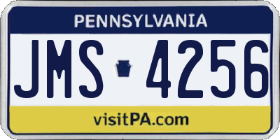 PA license plate JMS4256
