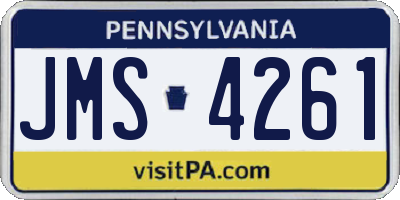 PA license plate JMS4261
