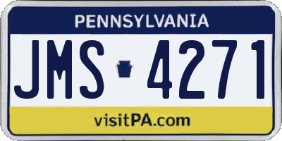 PA license plate JMS4271