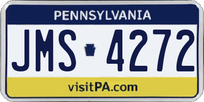 PA license plate JMS4272