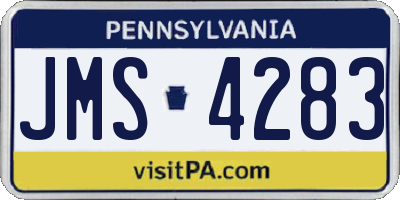 PA license plate JMS4283