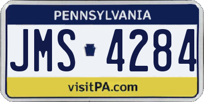 PA license plate JMS4284