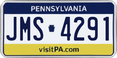 PA license plate JMS4291