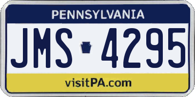 PA license plate JMS4295