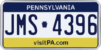 PA license plate JMS4396
