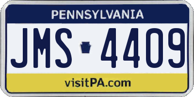 PA license plate JMS4409