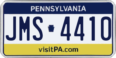 PA license plate JMS4410