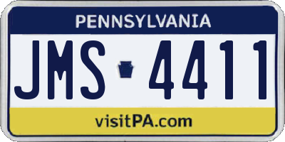 PA license plate JMS4411