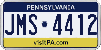 PA license plate JMS4412