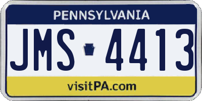 PA license plate JMS4413