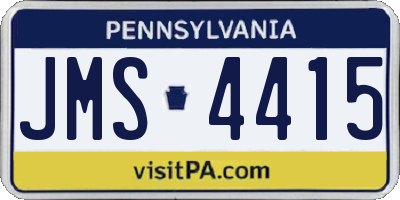 PA license plate JMS4415